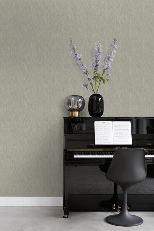 Origin Wallcoverings tapet ensfarvet linnedstruktur brunt 53 cm x 10,05 m