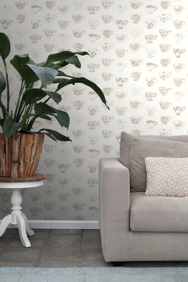 ESTAhome tapet koppar och fat beige 53 cm x 10,05 m