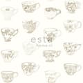 Miniatyrbild 5 av 6: ESTAhome tapet koppar och fat beige 53 cm x 10,05 m