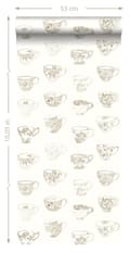 Miniatyrbild 6 av 6: ESTAhome tapet koppar och fat beige 53 cm x 10,05 m