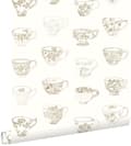 Miniatyrbild 1 av 6: ESTAhome tapet koppar och fat beige 53 cm x 10,05 m