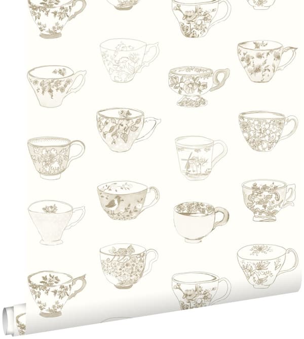 ESTAhome tapet koppar och fat beige 53 cm x 10,05 m