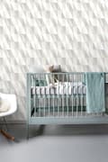 Miniatyrbild 3 av 8: ESTAhome tapet grafiska trianglar silver, grått och beige 53 cm x 10,05 m