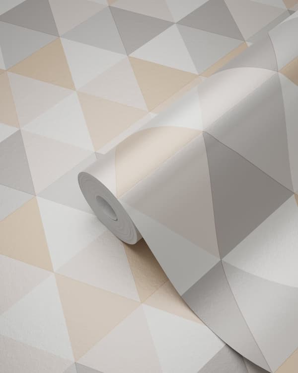 Origin Wallcoverings tapet grafiske trekanter beige 53 cm x 10,05 m