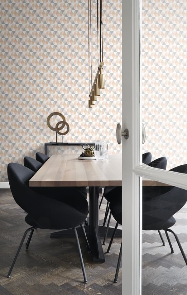 Origin Wallcoverings tapet grafiske trekanter beige 53 cm x 10,05 m