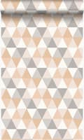 Miniatyrbillede 1 af 8: Origin Wallcoverings tapet grafiske trekanter beige 53 cm x 10,05 m