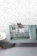Miniatyrbild 2 av 7: ESTAhome tapet grafiska trianglar vintage gråblått 0,53 x 10,05 m