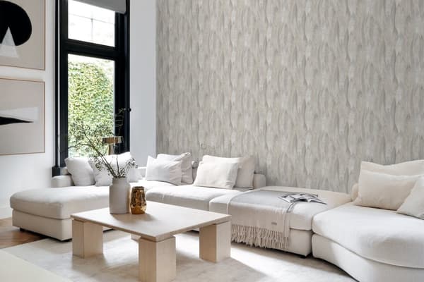 Origin Wallcoverings tapet löv varmt grått 53 cm x 10,05 m