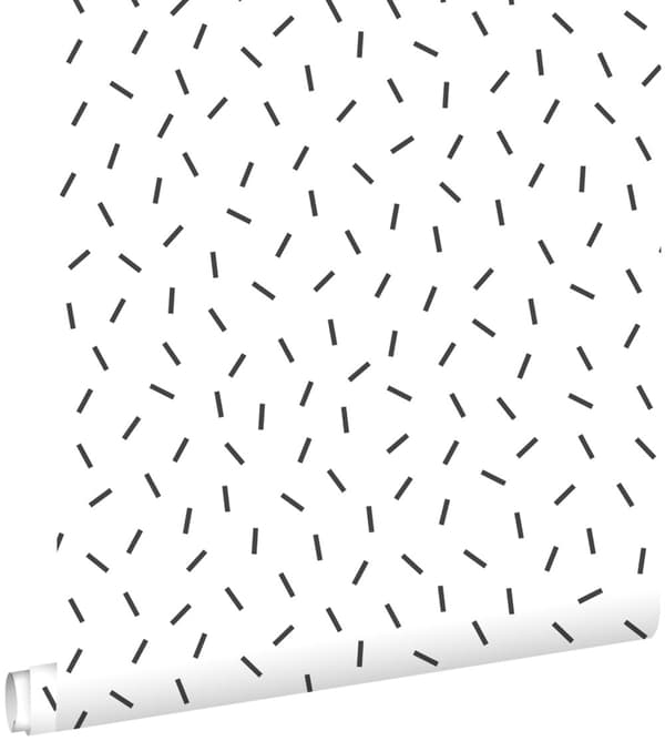 ESTAhome tapet grafiskt motiv svart och vitt 0,53 x 10,05 m