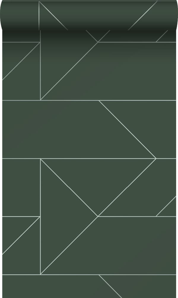 Origin Wallcoverings tapet grafiska linjer grönt 0,53 x 10,05 m