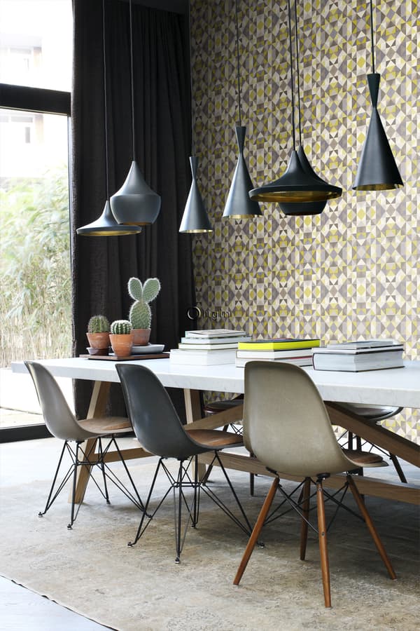 Origin Wallcoverings tapet kubisme okkergult 53 cm x 10,05 m