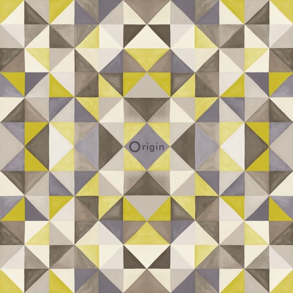 Origin Wallcoverings tapet kubisme okkergult 53 cm x 10,05 m