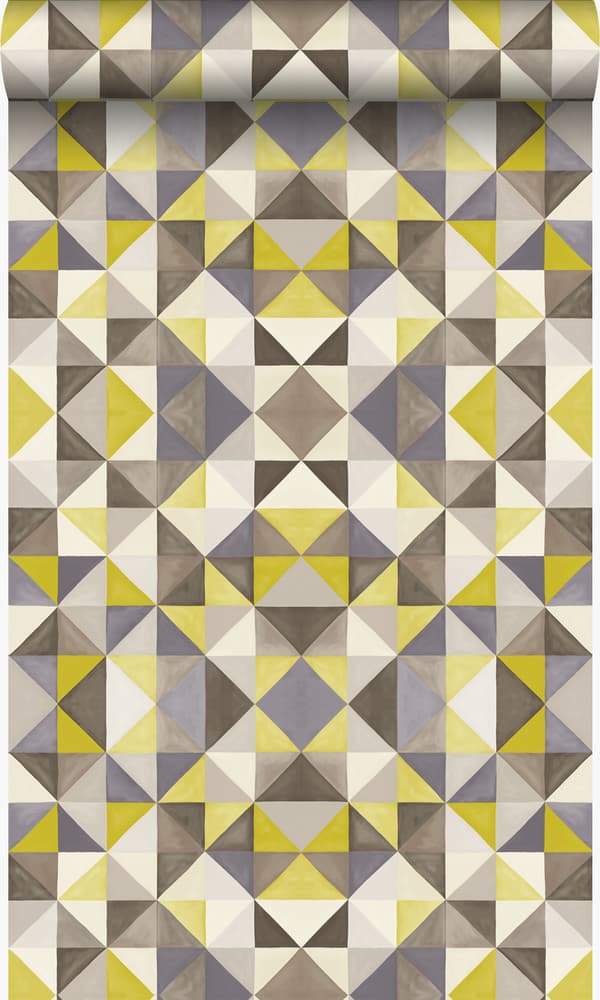 Origin Wallcoverings tapet kubisme okkergult 53 cm x 10,05 m