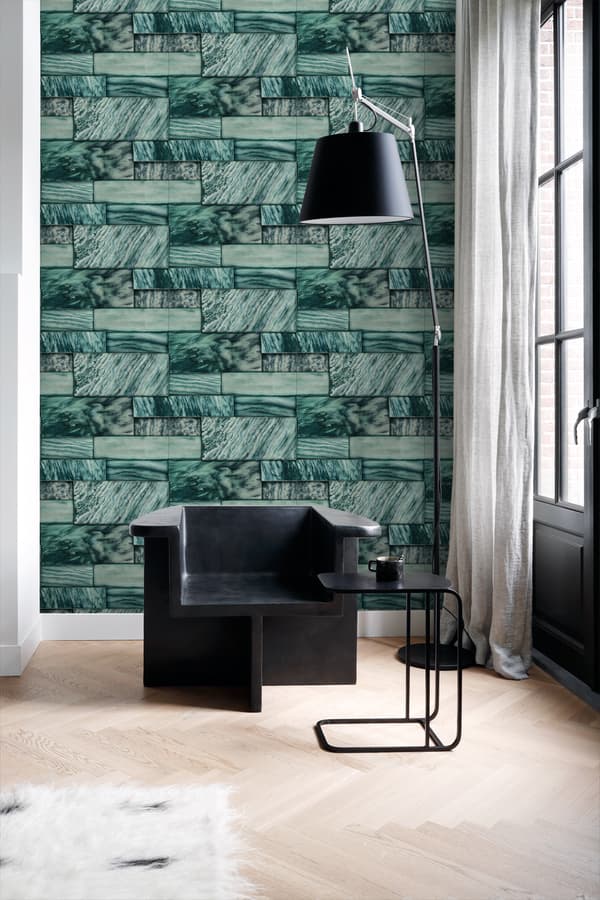 Origin Wallcoverings tapet marmorsten smaragdgrønt 53 cm x 10,05 m