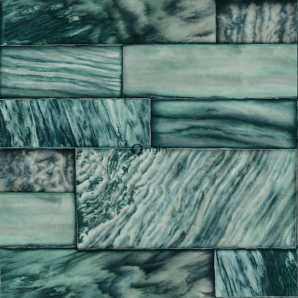Origin Wallcoverings tapet marmorsten smaragdgrønt 53 cm x 10,05 m