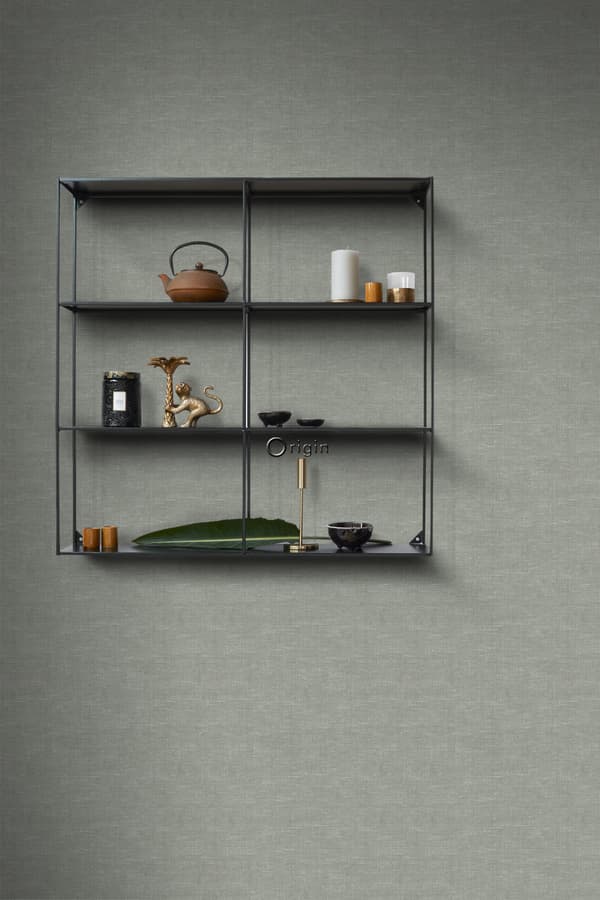 Origin Wallcoverings tapet linnedstruktur gråligtgrønt 0,53 x 10,05 m