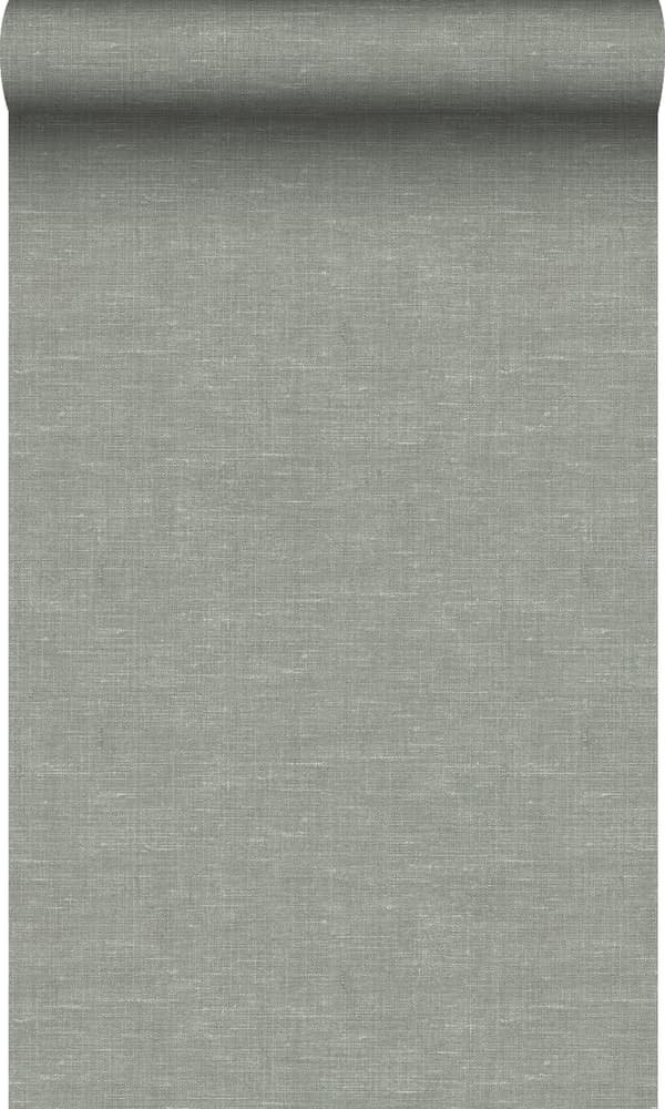 Origin Wallcoverings tapet linnedstruktur gråligtgrønt 0,53 x 10,05 m
