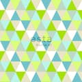 Miniatyrbild 7 av 8: ESTAhome tapet trianglar limegrönt, turkost och beige 53 cm x 10,05 m