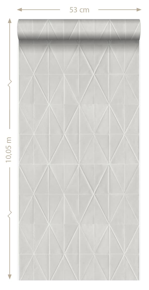 Origin Wallcoverings tapet grafisk form grått 53 cm x 10,05 m