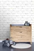 Miniatyrbild 4 av 8: ESTAhome tapet girlanger ljusgrått, beige och glänsande vitt 53 cm x 10,05 m