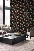 Miniatyrbild 3 av 8: Origin Wallcoverings tapet blommor svart 53 cm x 10,05 m