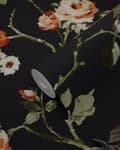 Miniatyrbild 8 av 8: Origin Wallcoverings tapet blommor svart 53 cm x 10,05 m