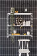 Miniatyrbild 2 av 7: ESTAhome tapet små plattor svart och vitt 0,53 x 10,05 m