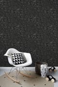 Miniatyrbild 3 av 8: ESTAhome tapet matematiska formler matt svart 53 cm x 10,05 m