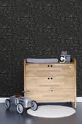 Miniatyrbild 2 av 8: ESTAhome tapet matematiska formler matt svart 53 cm x 10,05 m