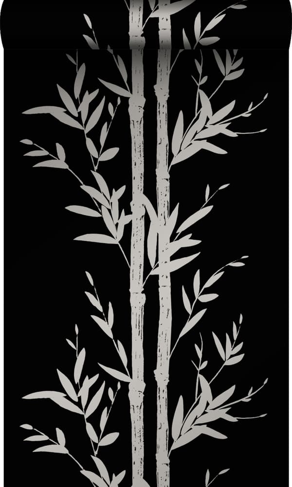 Origin Wallcoverings tapet bambu matt svart och grått 53 cm x 10,05 m