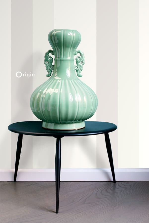 Origin Wallcoverings tapet striber hvidt 53 cm x 10,05 m