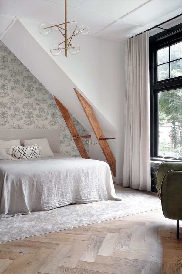 Origin Wallcoverings tapet jungle lergråt - 347443 - 53 cm x 10,05 m