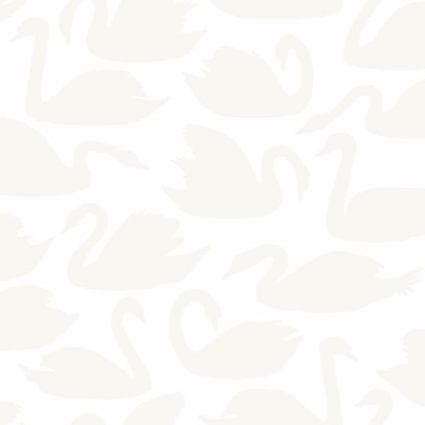 Origin Wallcoverings tapet svanar glänsande vitt 0,53 x 10,05 m