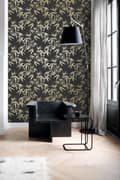 Miniatyrbild 5 av 8: Origin Wallcoverings tapet bambublad svart och guld 0,53 x 10,05 m