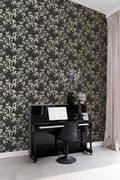 Miniatyrbild 6 av 8: Origin Wallcoverings tapet bambublad svart och guld 0,53 x 10,05 m