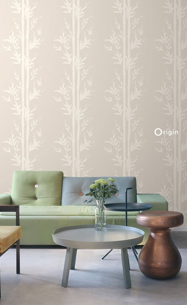 Origin Wallcoverings tapet bambu varm silver 53 cm x 10,05 m