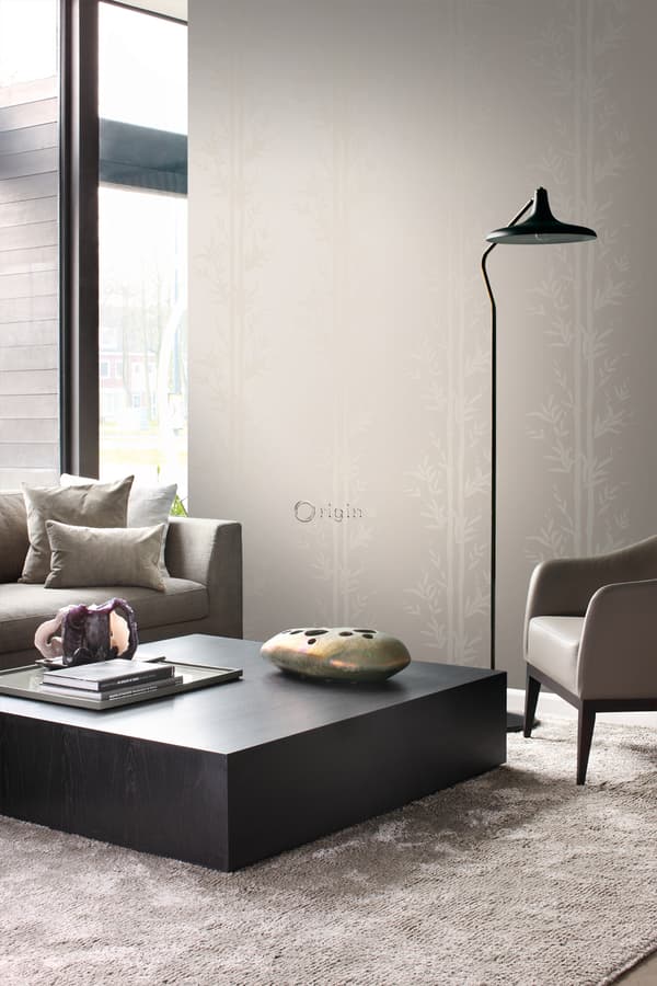 Origin Wallcoverings tapet bambu varm silver 53 cm x 10,05 m
