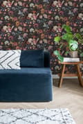Miniatyrbillede 8 af 8: ESTAhome tapet blomster mørkegråt 0,53 x 10,05 m