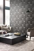 Miniatyrbild 5 av 8: Origin Wallcoverings tapet siscksackränder av skiktad marmor svart 53 cm x 10,05 m