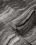 Miniatyrbild 7 av 8: Origin Wallcoverings tapet siscksackränder av skiktad marmor svart 53 cm x 10,05 m