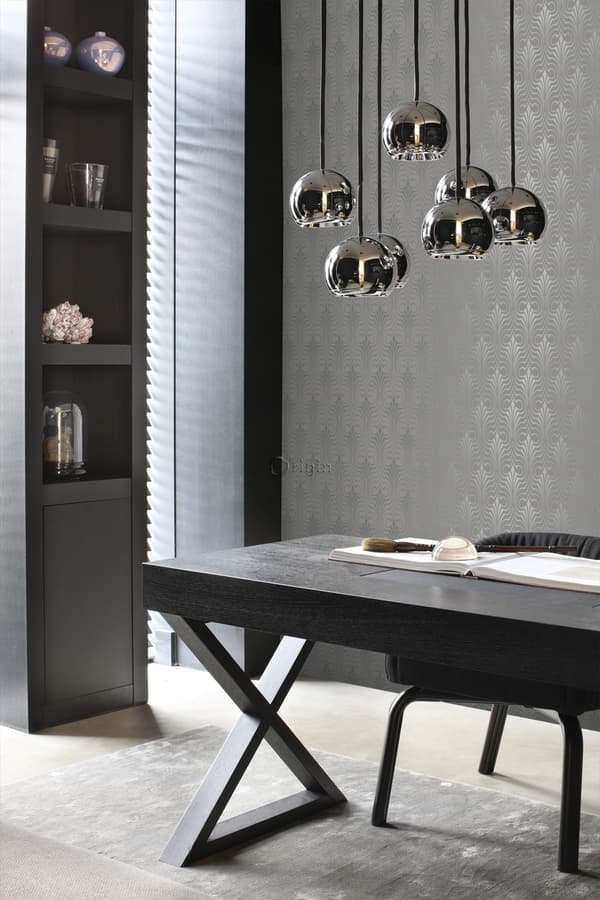 Origin Wallcoverings tapet grafisk form mullvadsgrått 53 cm x 10,05 m