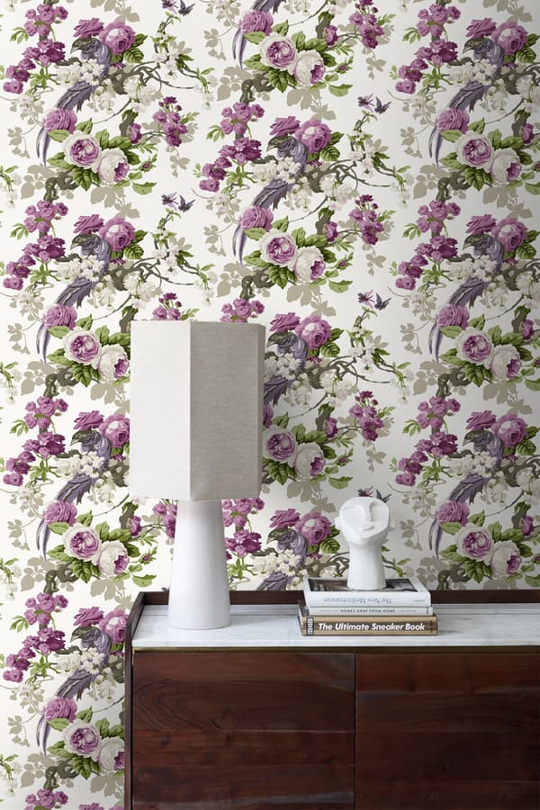 Origin Wallcoverings tapet paradisfugle lilla 53 cm x 10,05 m