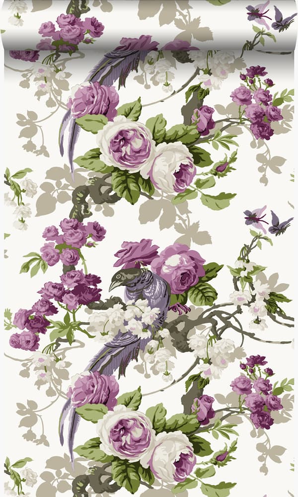 Origin Wallcoverings tapet paradisfugle lilla 53 cm x 10,05 m