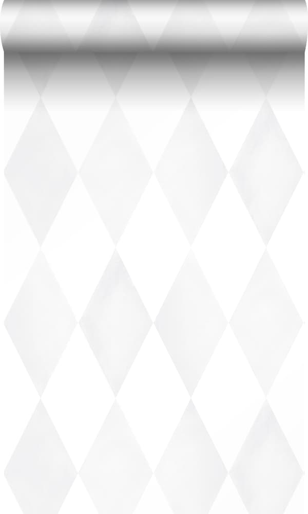 Origin Wallcoverings tapet rombmotiv matt vitt och varm ljusgrått 53 cm x 10,05 m