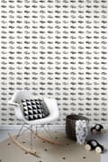 Miniatyrbild 2 av 8: ESTAhome tapet vintage bilar svart 53 cm x 10,05 m