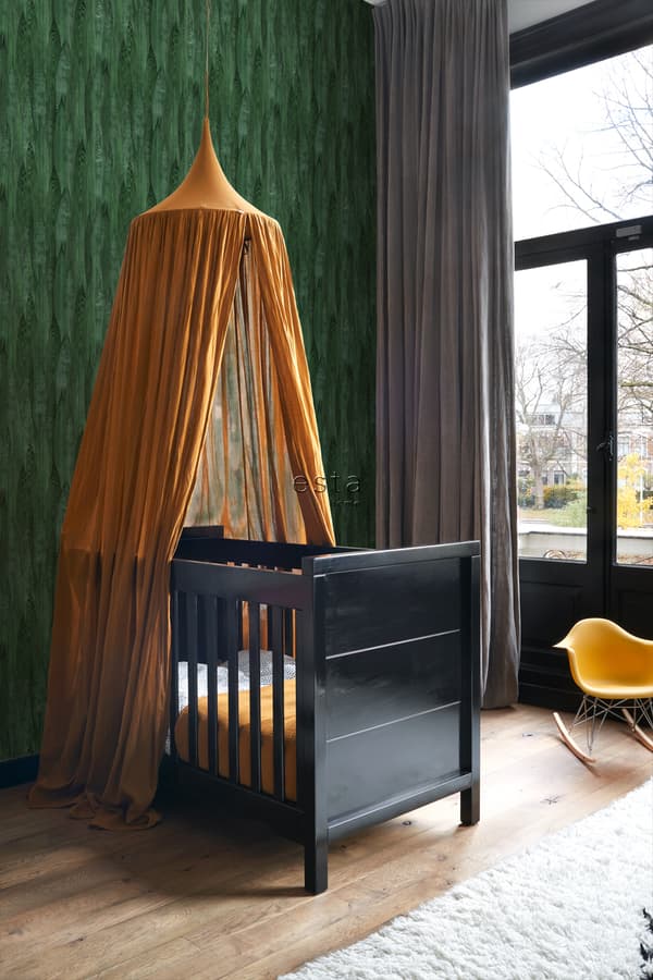 ESTAhome tapet löv smaragdgrönt - 138988 - 0,53 x 10,05 m