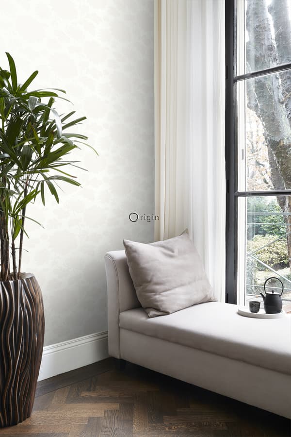 Origin Wallcoverings tapet blommor vitt 53 cm x 10,05 m