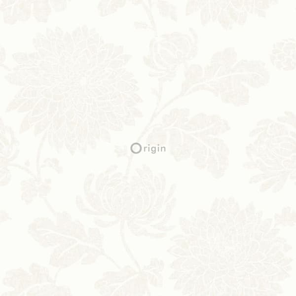 Origin Wallcoverings tapet blommor vitt 53 cm x 10,05 m