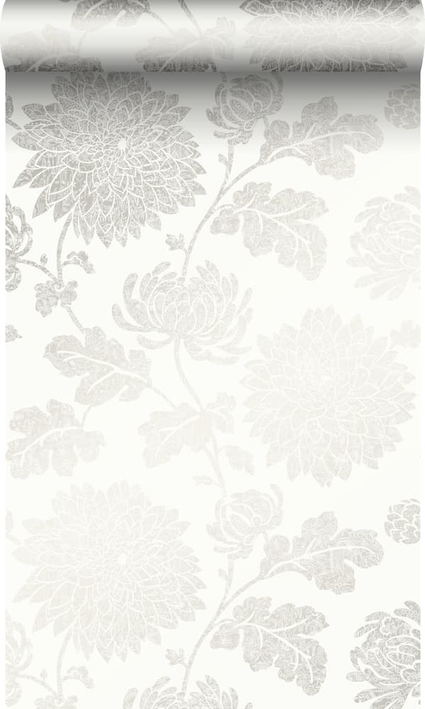 Origin Wallcoverings tapet blommor vitt 53 cm x 10,05 m