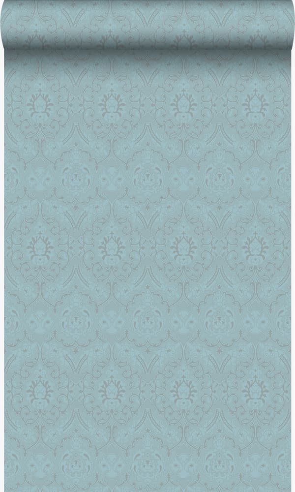 Origin Wallcoverings tapet ornament isblåt 53 cm x 10,05 m